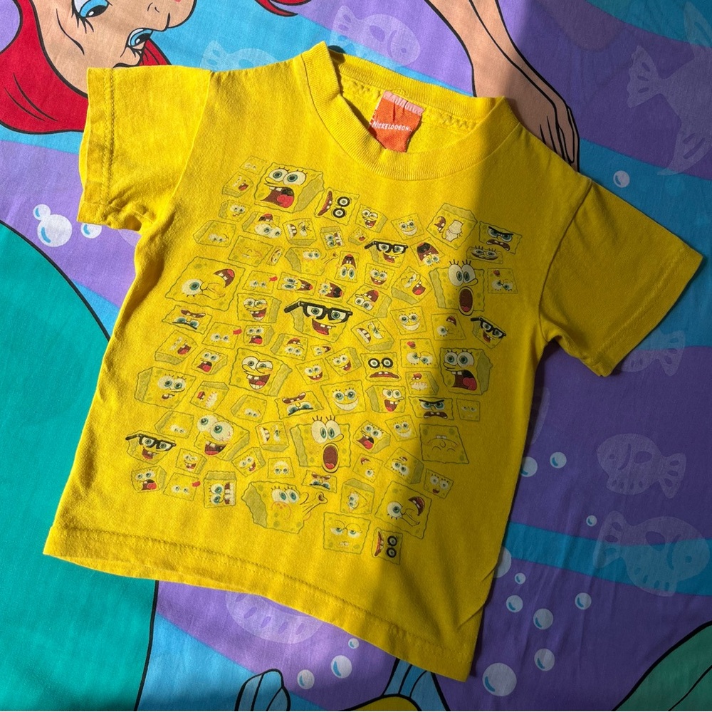 SpongeBob SquarePants Yellow Kids Graphic T-Shirt